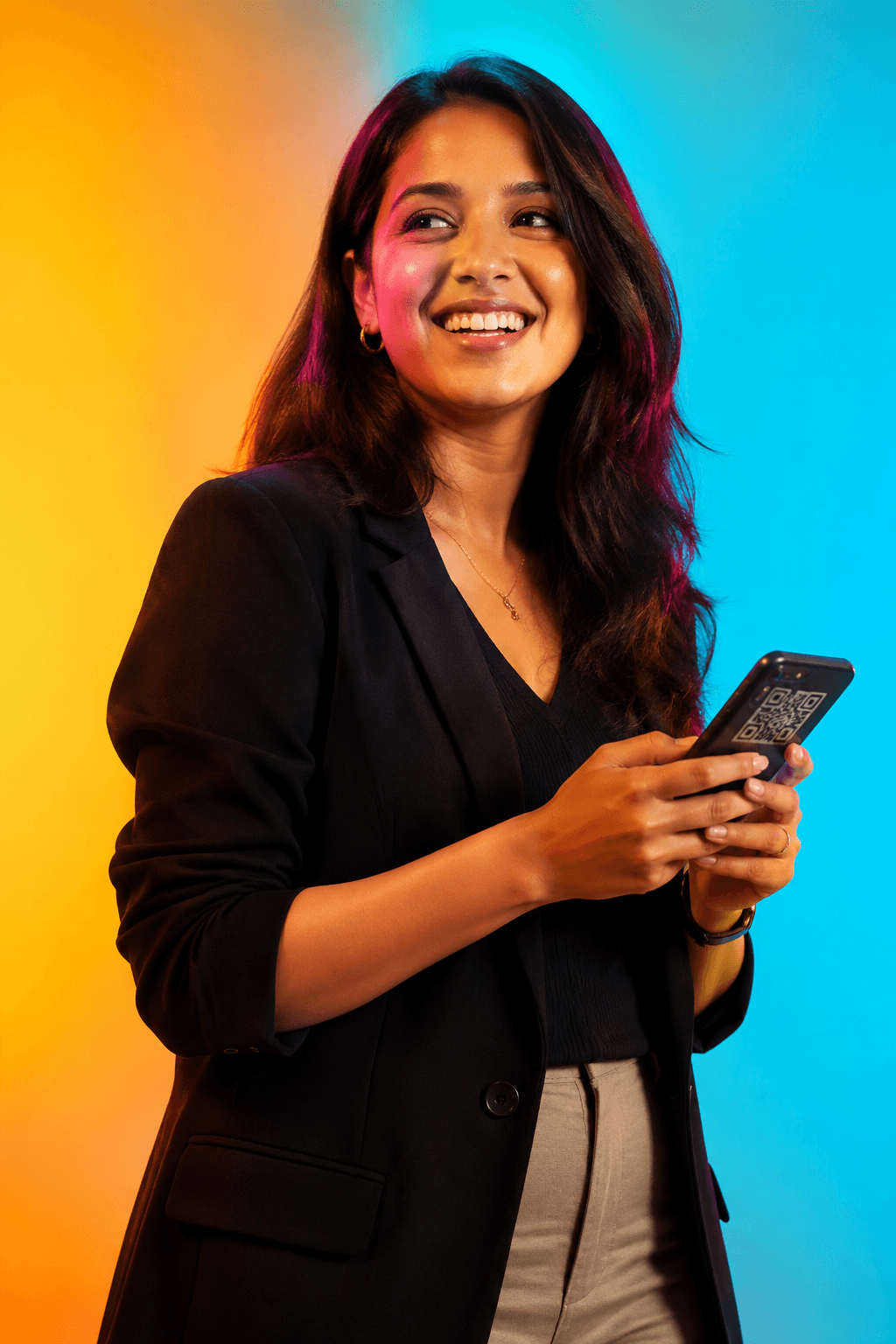 A professional connecting with people at a community event